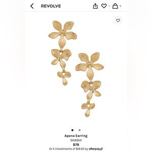 REVOLVE Gold Floral Earrings